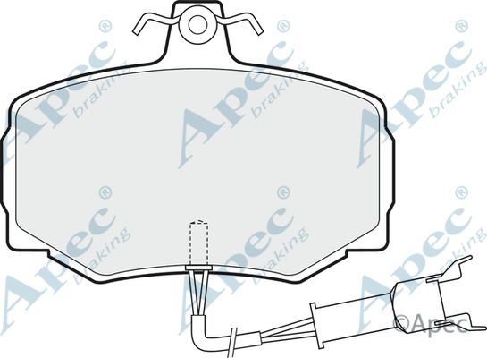 APEC BRAKING Комплект тормозных колодок, дисковый тормоз PAD599